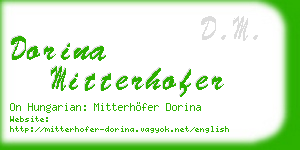dorina mitterhofer business card